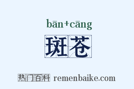 斑苍是什么意思的图片